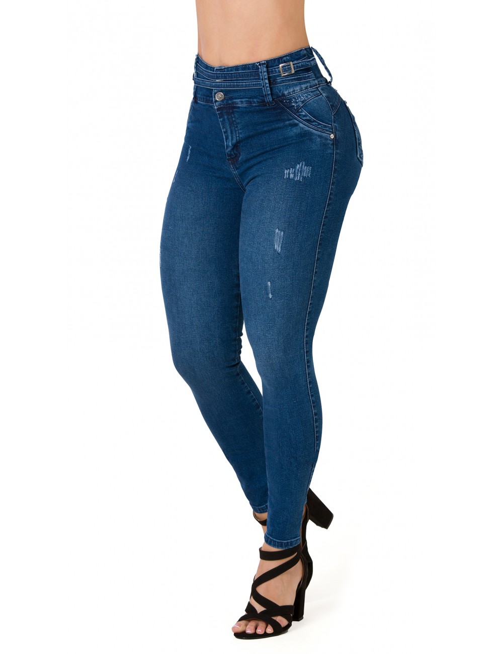 Heidie Skinny Jeans Butt Lifter High Waits 40496PNP-B