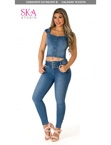 Jeans levanta cola corte colombiano
